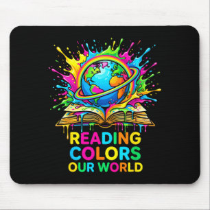 Reading colours our world space astronaut mouse pad