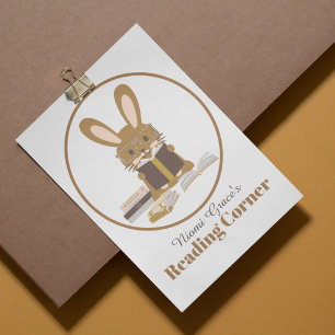 Reading Corner Animal Themed Book Nook Poster