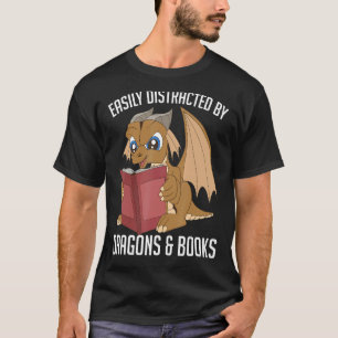 Reading Cute Animal Easily Distracted By Dragons A T-Shirt