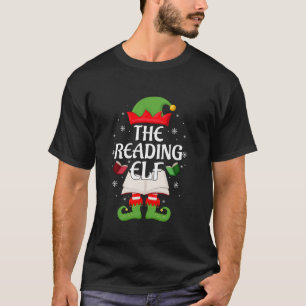 Reading Elf Xmas Matching Family Elf Squad Christm T-Shirt