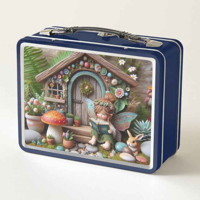 Reading Fairy Metal Lunch Box (Back)