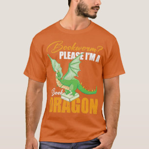 Reading Fantasy Animal Funny Bookworm Book Dragon T-Shirt