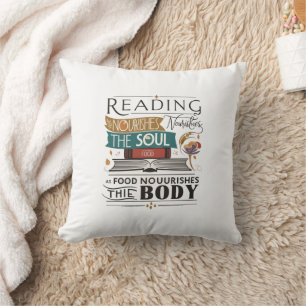 Reading Feeds Soul Pillow
