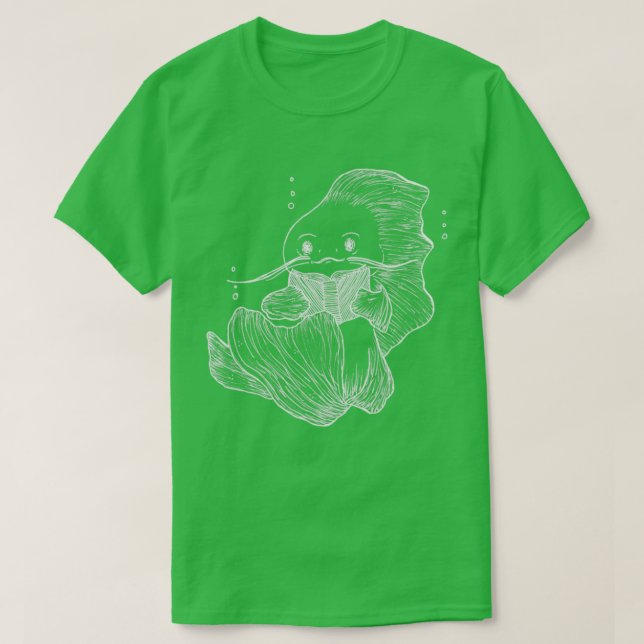 Reading Fish Chalkboard Style T-Shirt (Design Front)