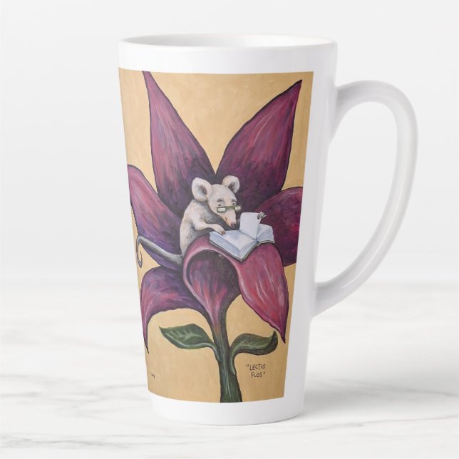 Reading Flower latte mug (Right)