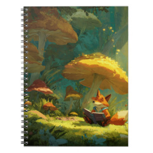 Reading Fox Enchanted Mushroom Notebook