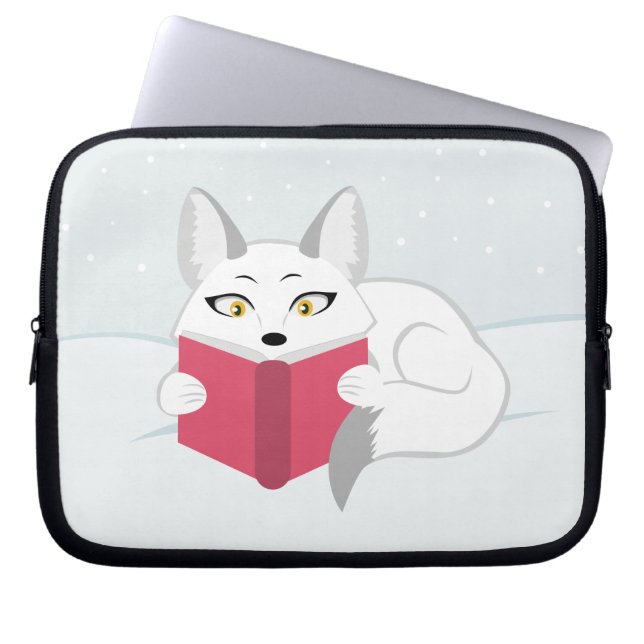 Reading Fox Laptop Sleeve (Front)