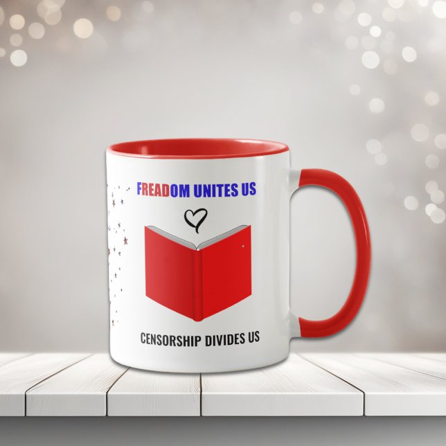 Reading Freedom Unites Us Two-Tone Coffee Mug (Creator Uploaded)