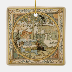 Reading Fun Ceramic Ornament