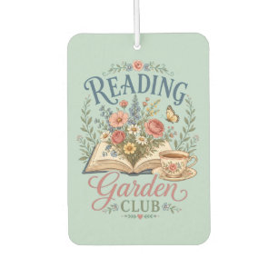 Reading Garden Club Cottagecore Floral Car Air Freshener