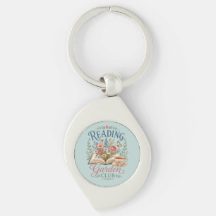 Reading Garden Club Cottagecore Floral Key Ring
