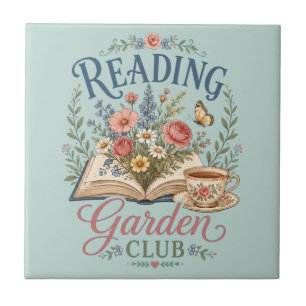Reading Garden Club Cottagecore Floral Tile