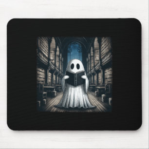 Reading Ghost Library Halloween Librarian Book Lov Mouse Pad