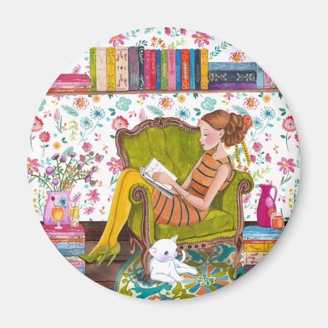 Reading Girl | Magnet (Front)