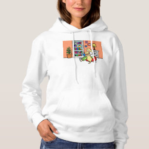 Reading Girl with a Yellow Labrador Hoodie