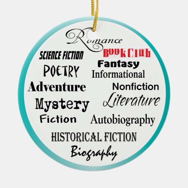 Reading Group So Many Choices Ceramic Tree Decoration (Front)