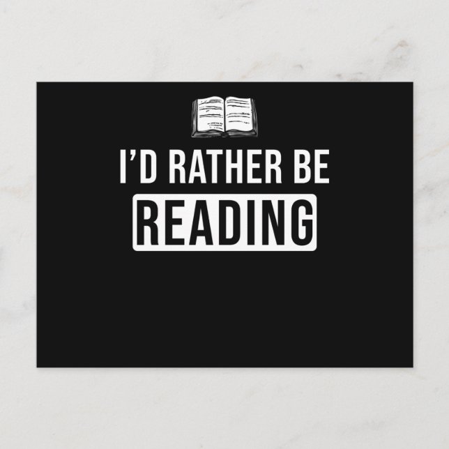 Reading Hobby Gift Book Saying Postcard (Front)