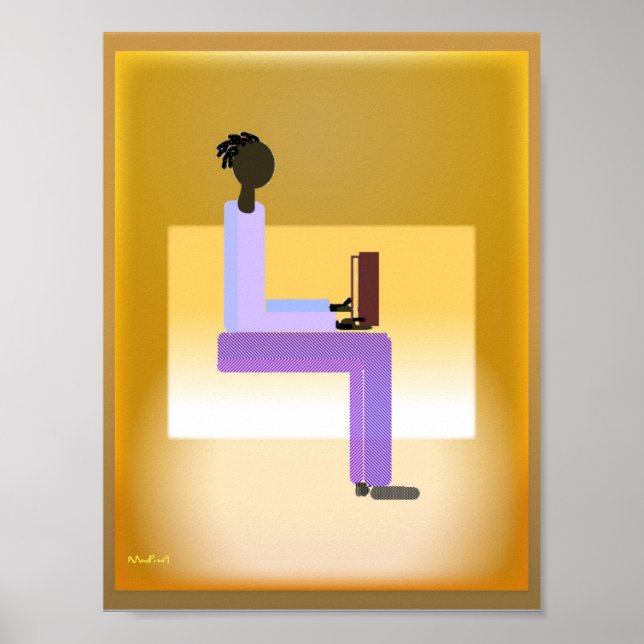 Reading in Window Light 2 Poster (Front)