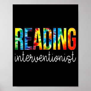 Reading interventionist tie dye appreciation back poster