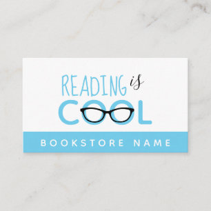 Reading is Cool Bookstore- Blue Business Card