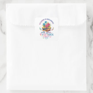 Reading Is Dreaming.... Square Sticker