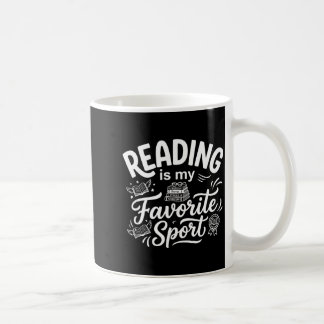 Reading is favourite sport funny librarian bookwor coffee mug