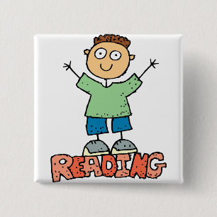 Reading Is Fun 15 Cm Square Badge