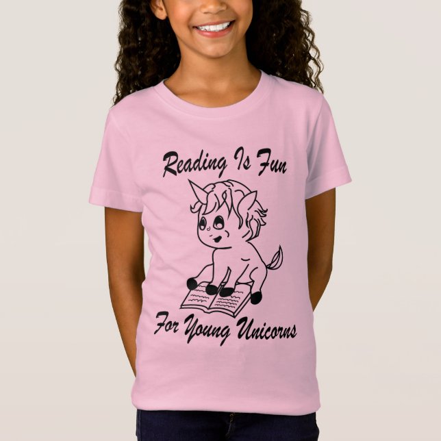 Reading Is Fun For Young Unicorns Tee - BL (Front)