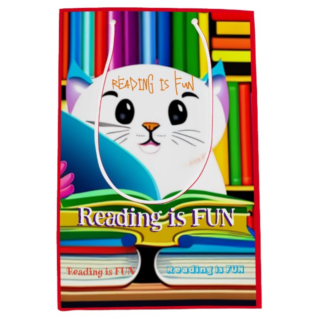 Reading is Fun  Medium Gift Bag (Front)