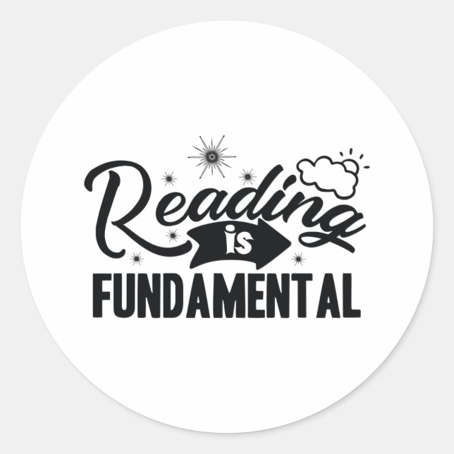 Reading is fundamental classic round sticker (Front)