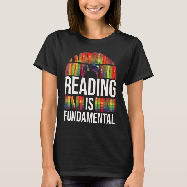 Reading is Fundamental Poetry Bookworm And Book Re T-Shirt (Front)