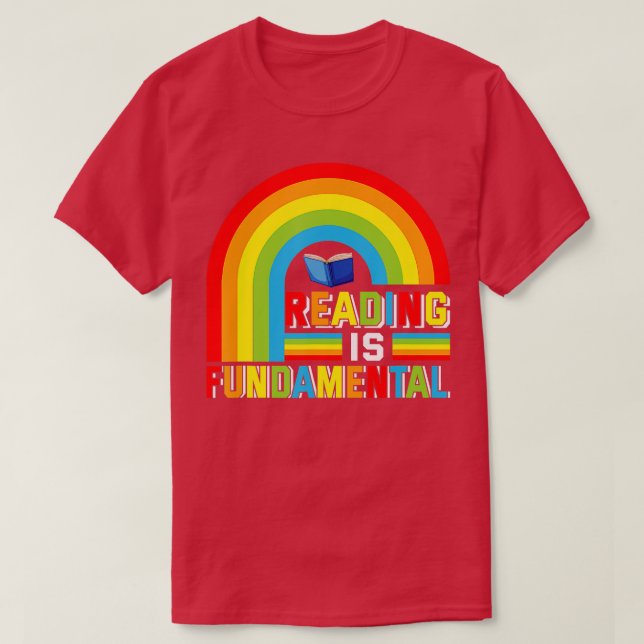 Reading is Fundamental Poetry Bookworm And Book Re T-Shirt (Design Front)