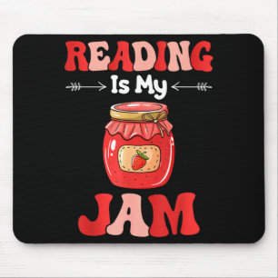 Reading is jam women funny love to read books boy mouse pad