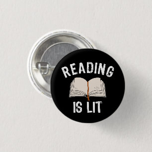 Reading Is Lit - literature reading books Vintage 3 Cm Round Badge