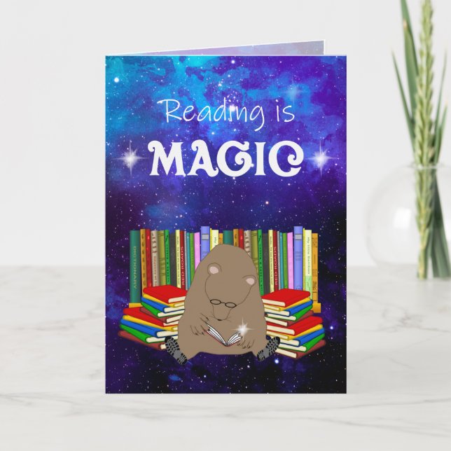 Reading is Magic Birthday Card (Front)