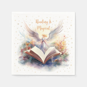 Reading is Magical Snowflake, Book Lover Napkin