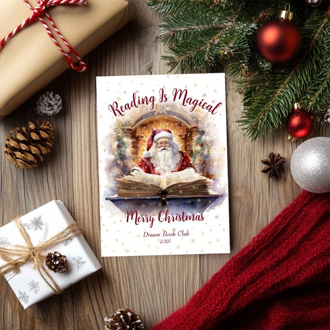 Reading is Magical Snowflake Design Holiday Card (Creator Uploaded)
