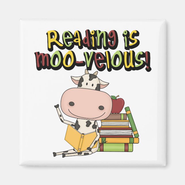 Reading is Moo-velous Magnet (Front)