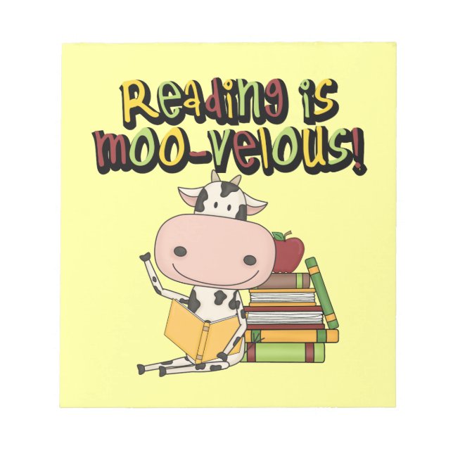 Reading is Moo-velous Notepad (Front)