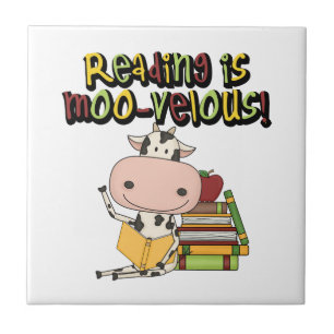 Reading is Moo-velous Tile