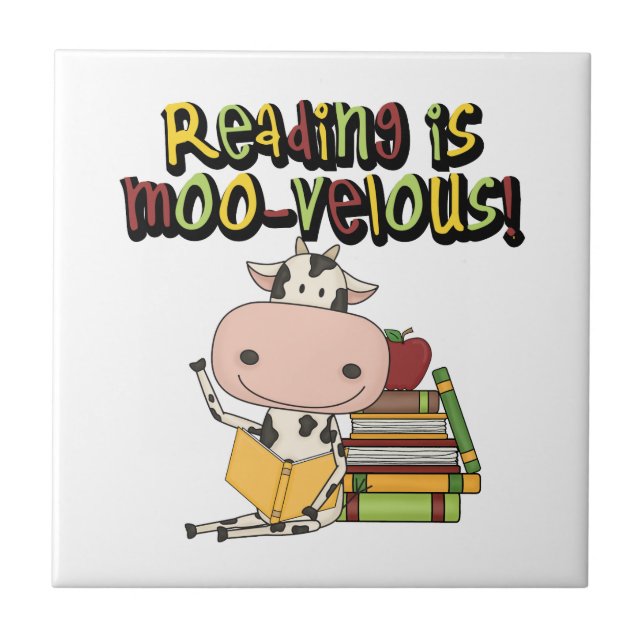 Reading is Moo-velous Tile (Front)