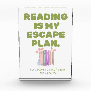 Reading is My Escape Plan - Cozy Book Lover's Desi Photo Block