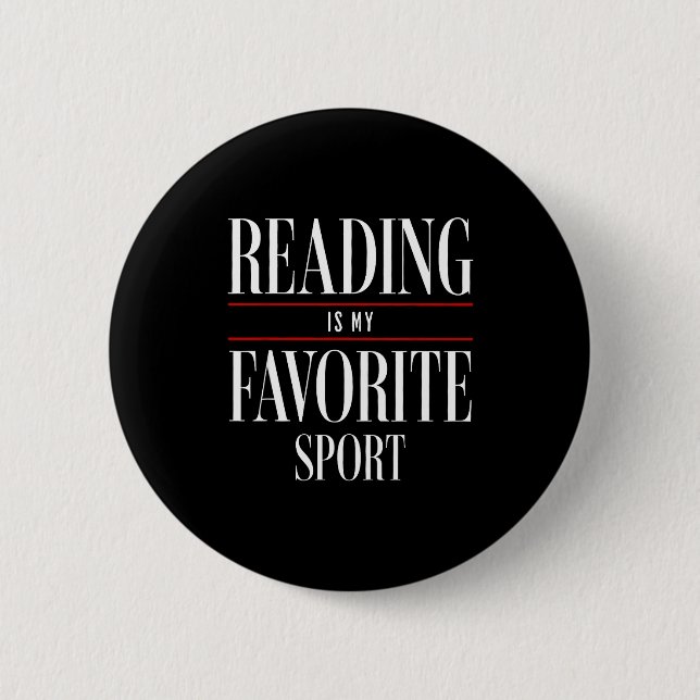 Reading Is My Favorite Srt Book Lover Funny Saying 6 Cm Round Badge (Front)