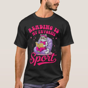 Reading Is My Favorite Srt Funny Cat Book Lover Li T-Shirt