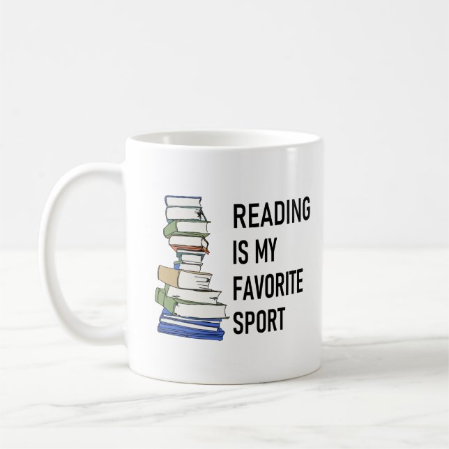 Reading is My Favourite Sport Coffee Mug (Left)