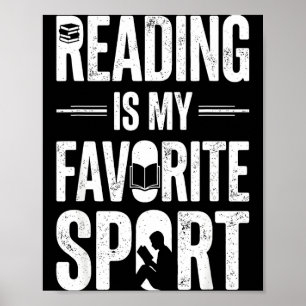 Reading is my favourite sport funny book lover poster