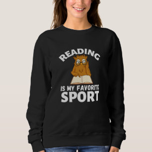 Reading Is My Favourite Sport Owl Reading Sweatshirt