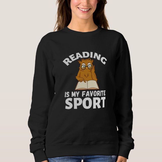 Reading Is My Favourite Sport Owl Reading Sweatshirt (Front)