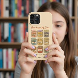 Reading Is My Jam Cute Book Lover Genre Jars  iPhone 13 Pro Max Case