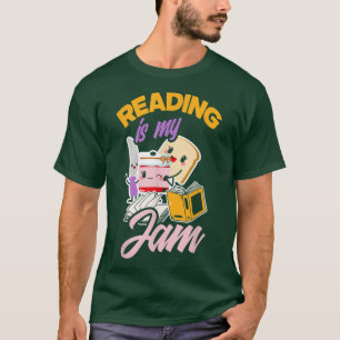 Reading Is My Jam Funny Book Lover T-Shirt